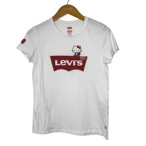 Levi's x‎ Hello Kitty White t shirt Size Small